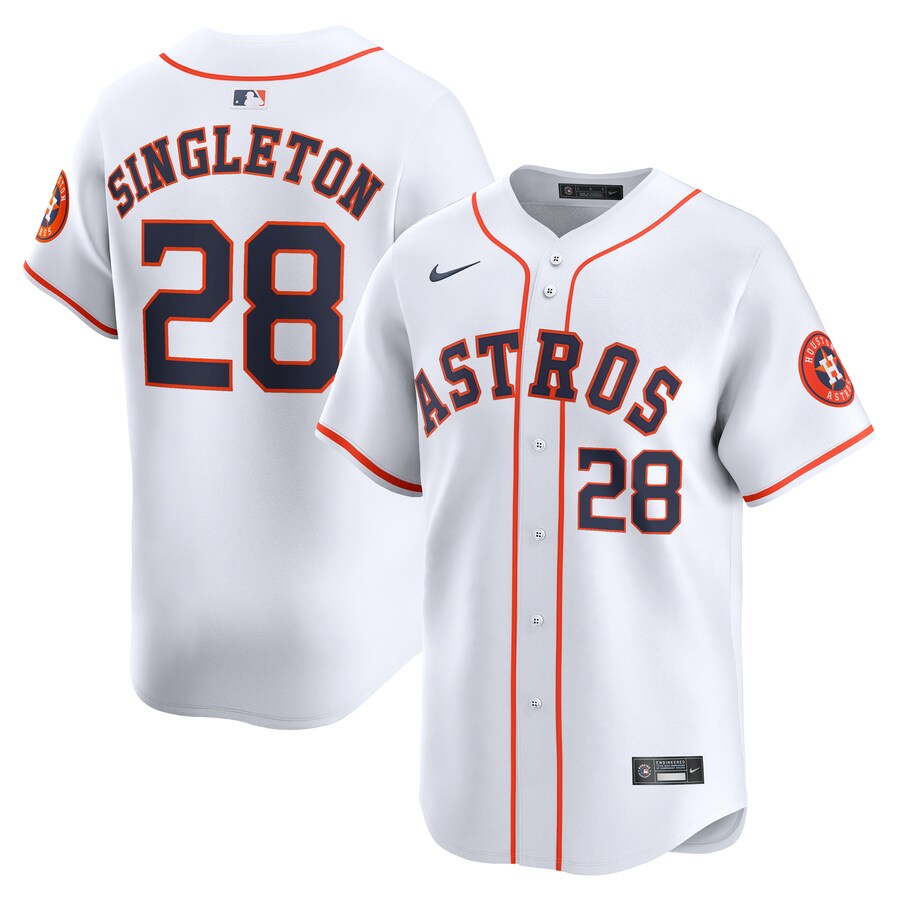 Men's Houston Astros Jon Singleton Nike White Home Limited Player Jersey - Jersey