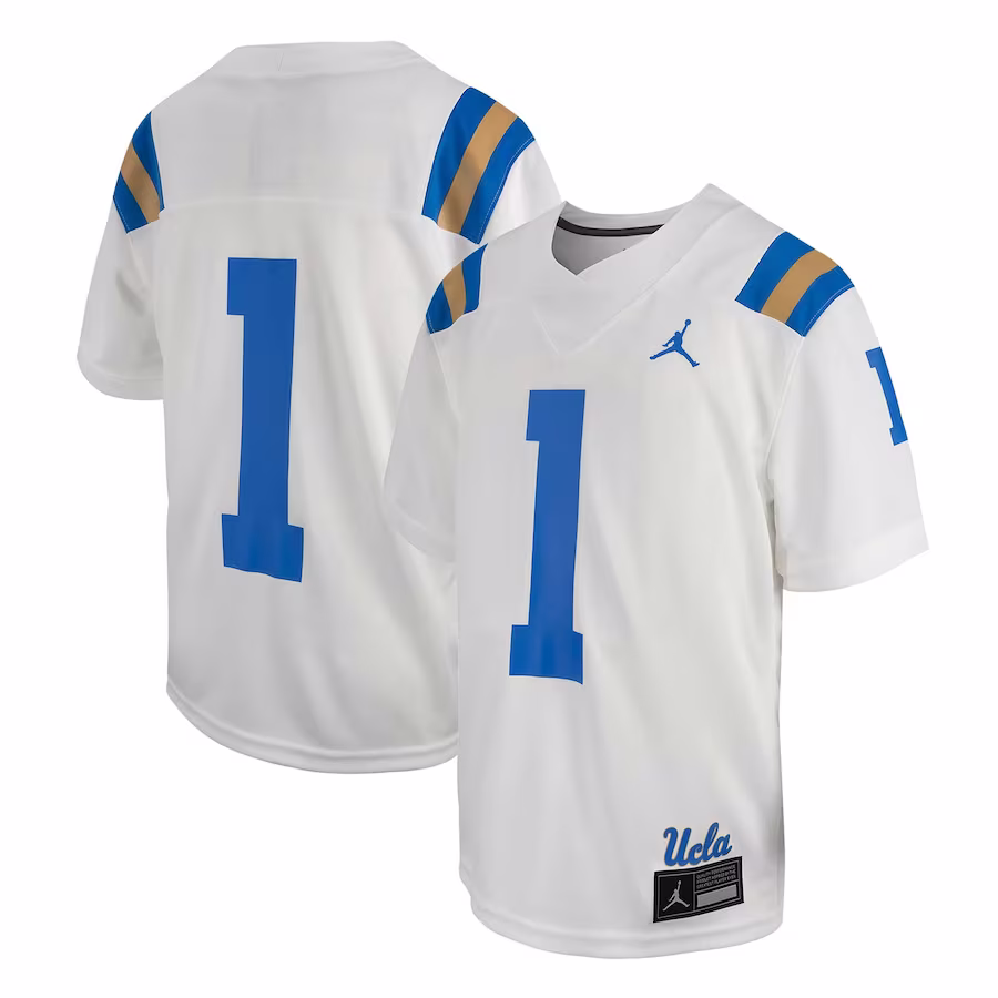 #1 UCLA Bruins Jordan Brand Youth Untouchable Replica Game Jersey - White - Jersey