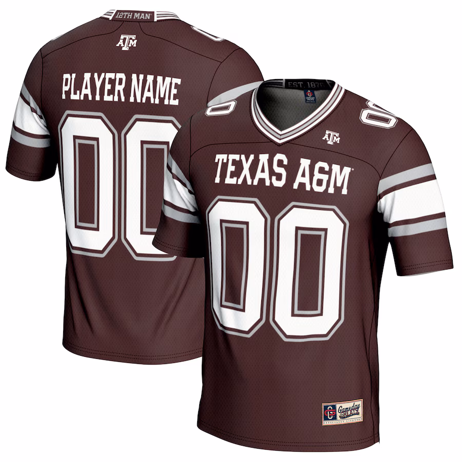 Texas A&M Aggies GameDay Greats NIL Pick-A-Player Football Jersey - Maroon - Jersey
