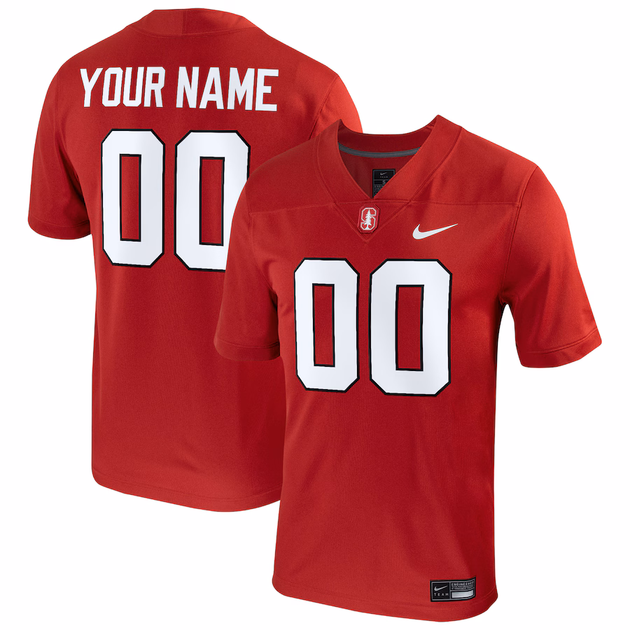 Men's Nike  Cardinal Stanford Cardinal Football Custom Game Jersey - Jersey