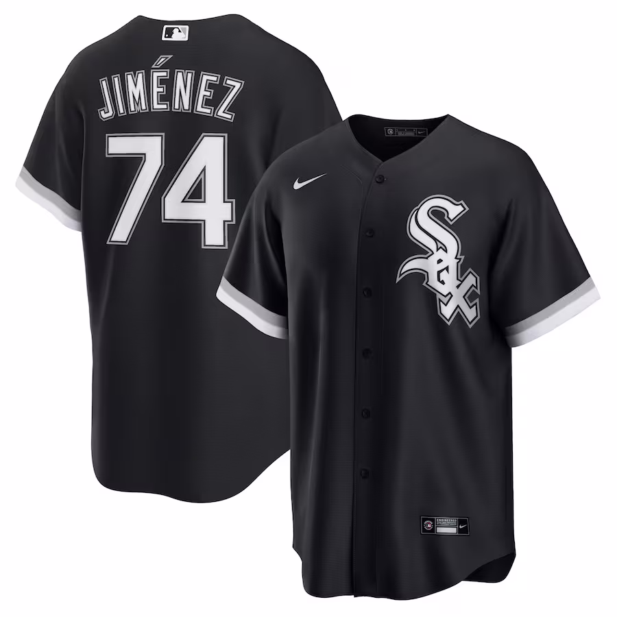Men's Chicago White Sox Eloy Jimenez Nike Black Alternate Replica Player Name Jersey - Jersey