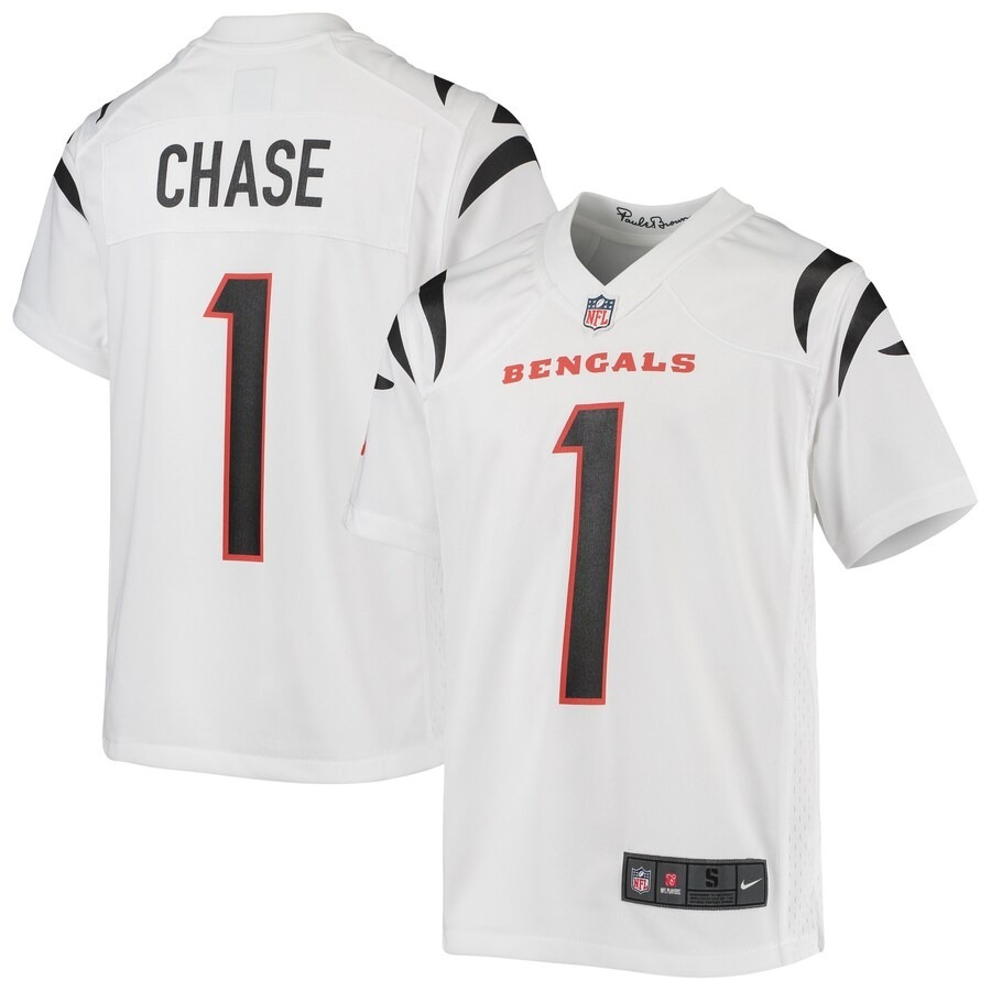 Youth Cincinnati Bengals Ja'Marr Chase Nike White Game Jersey - Jersey