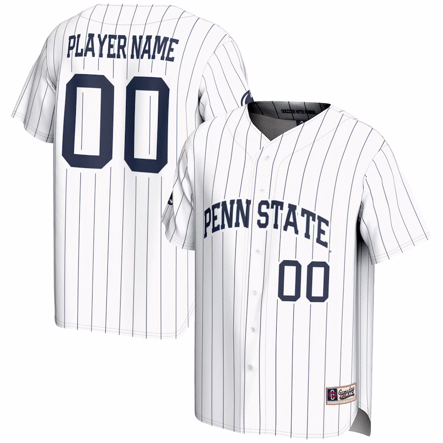 Penn State Nittany Lions GameDay Greats NIL Pick-A-Player Lightweight Baseball Jersey - White - Jersey