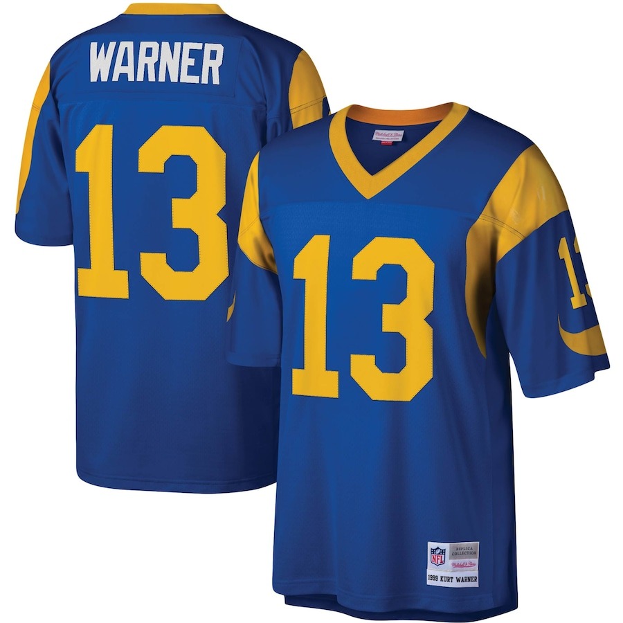 Men's Los Angeles Rams Kurt Warner Mitchell & Ness Royal Legacy Replica Jersey - Jersey