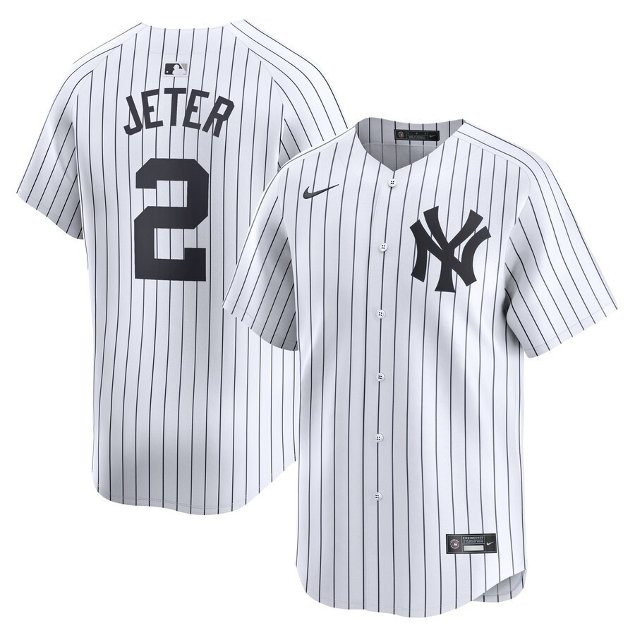 Youth New York Yankees Derek Jeter Nike White Home Limited Player Jersey - Jersey