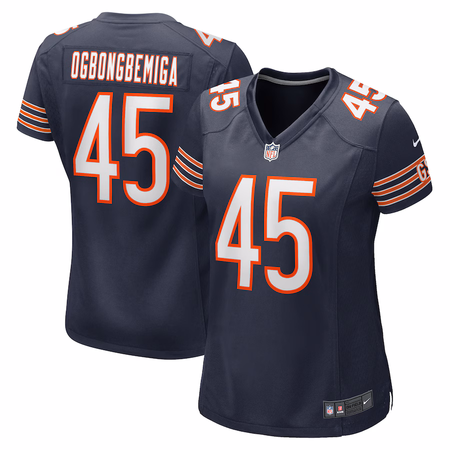 Women's Chicago Bears Amen Ogbongbemiga Nike  Navy  Game Jersey - Jersey