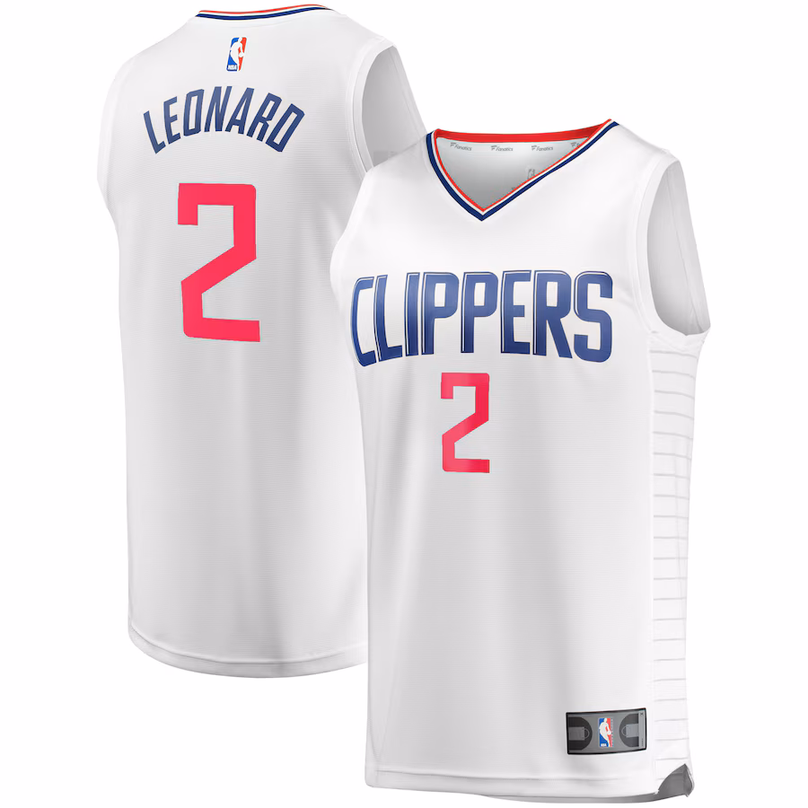 Men's LA Clippers Kawhi Leonard Fanatics White Fast Break Replica Player Jersey - Association Edition - Jersey
