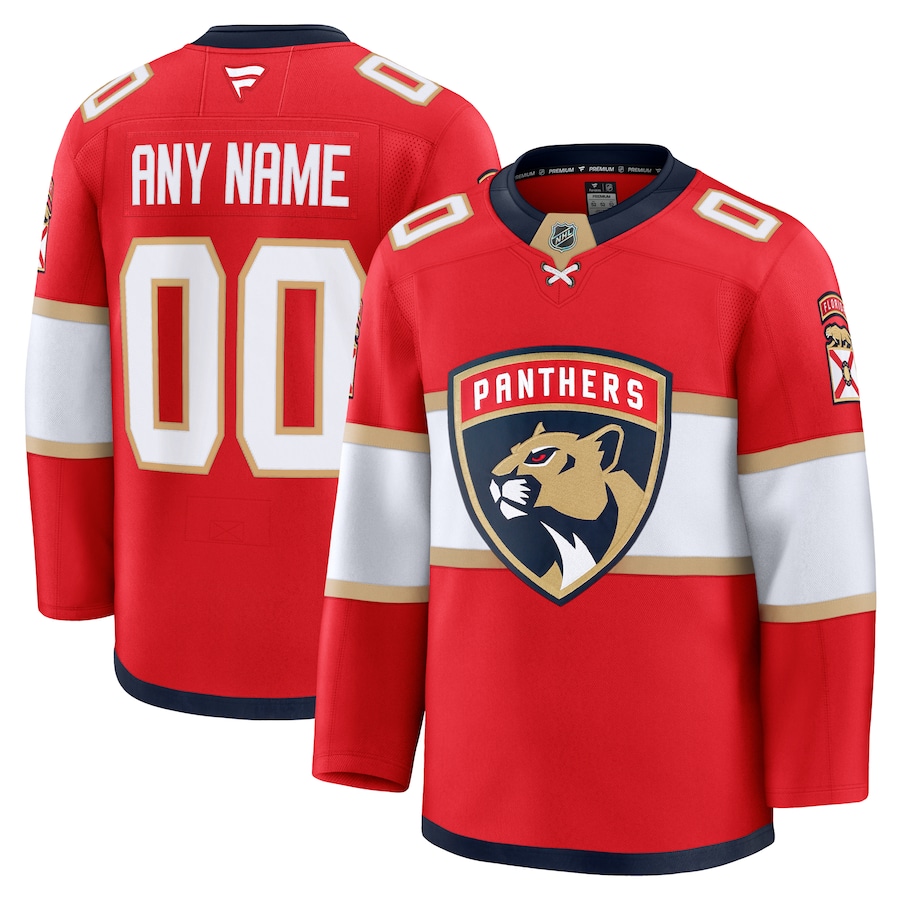 Men's Florida Panthers Fanatics Red Home Premium Custom Jersey - Jersey