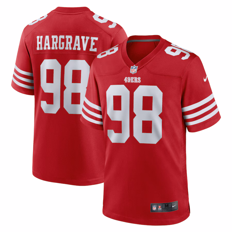 Men's San Francisco 49ers Javon Hargrave Nike Scarlet Game Player Jersey - Jersey