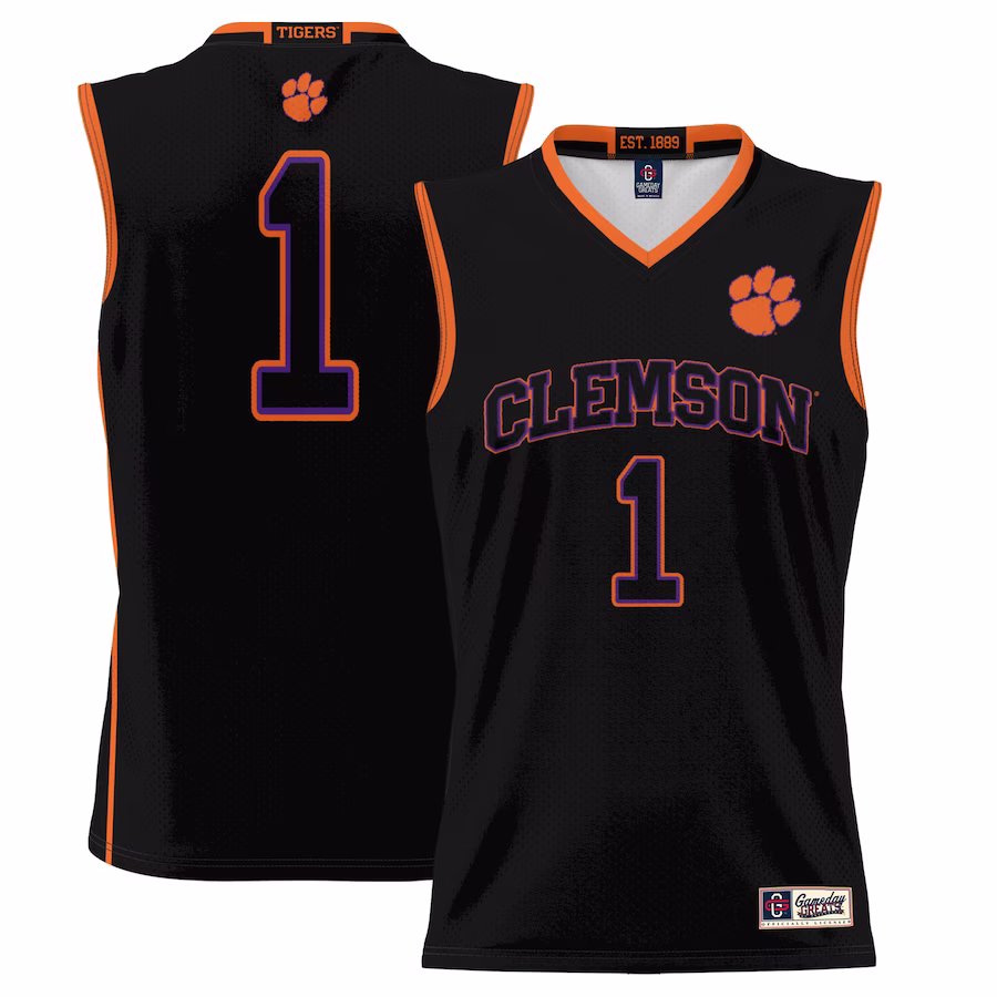 #1  Clemson Tigers GameDay Greats  Lightweight Basketball Jersey - Black - Jersey