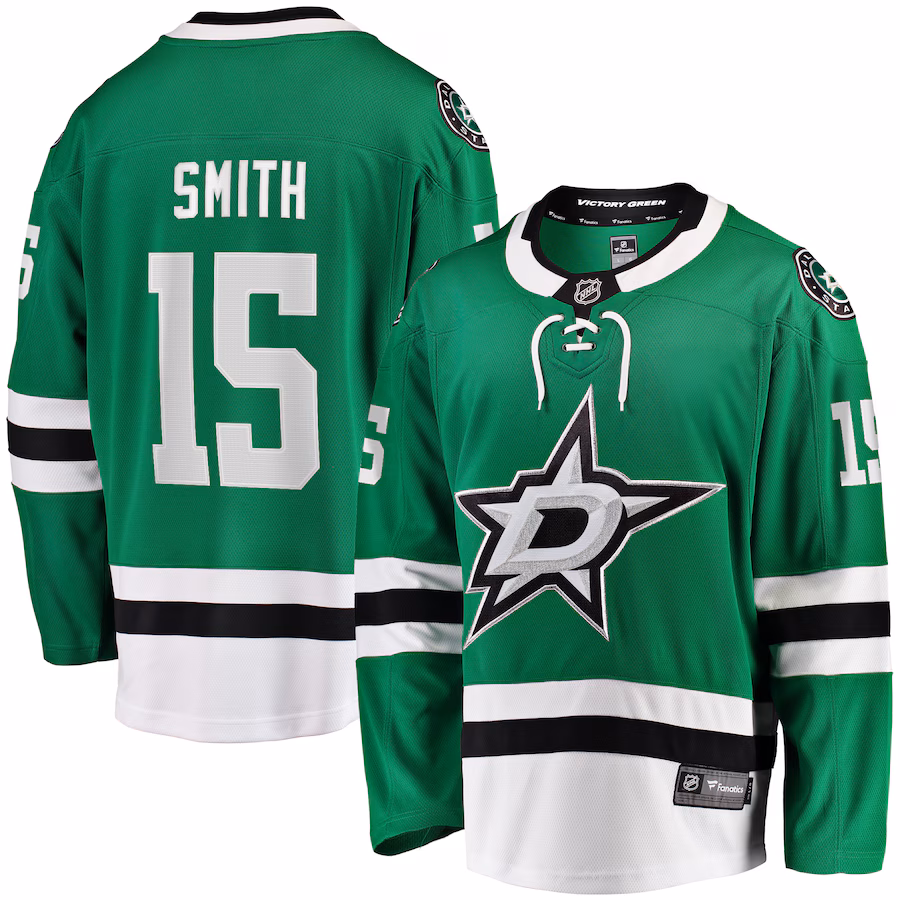 Men's Dallas Stars Craig Smith Fanatics Kelly Green Home Breakaway Jersey - Jersey
