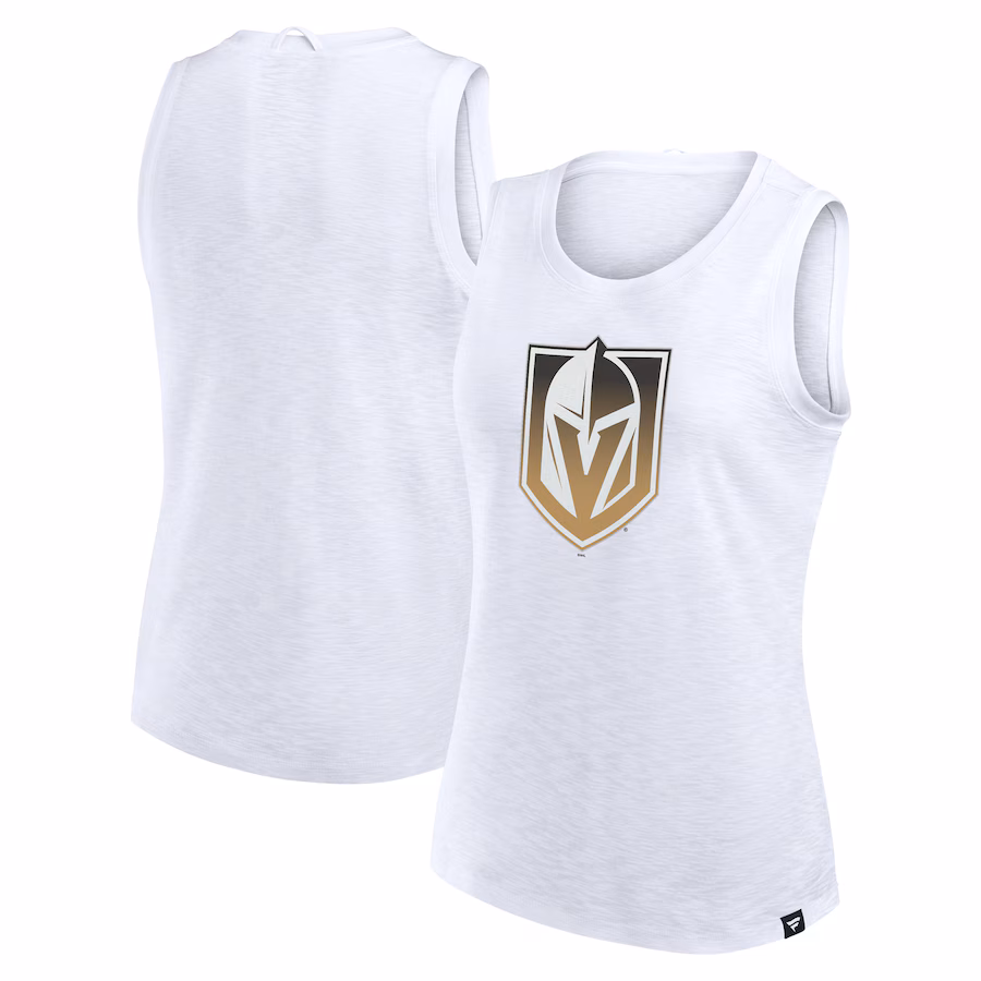 Women's Vegas Golden Knights Fanatics White Slub Tank Top - Jersey