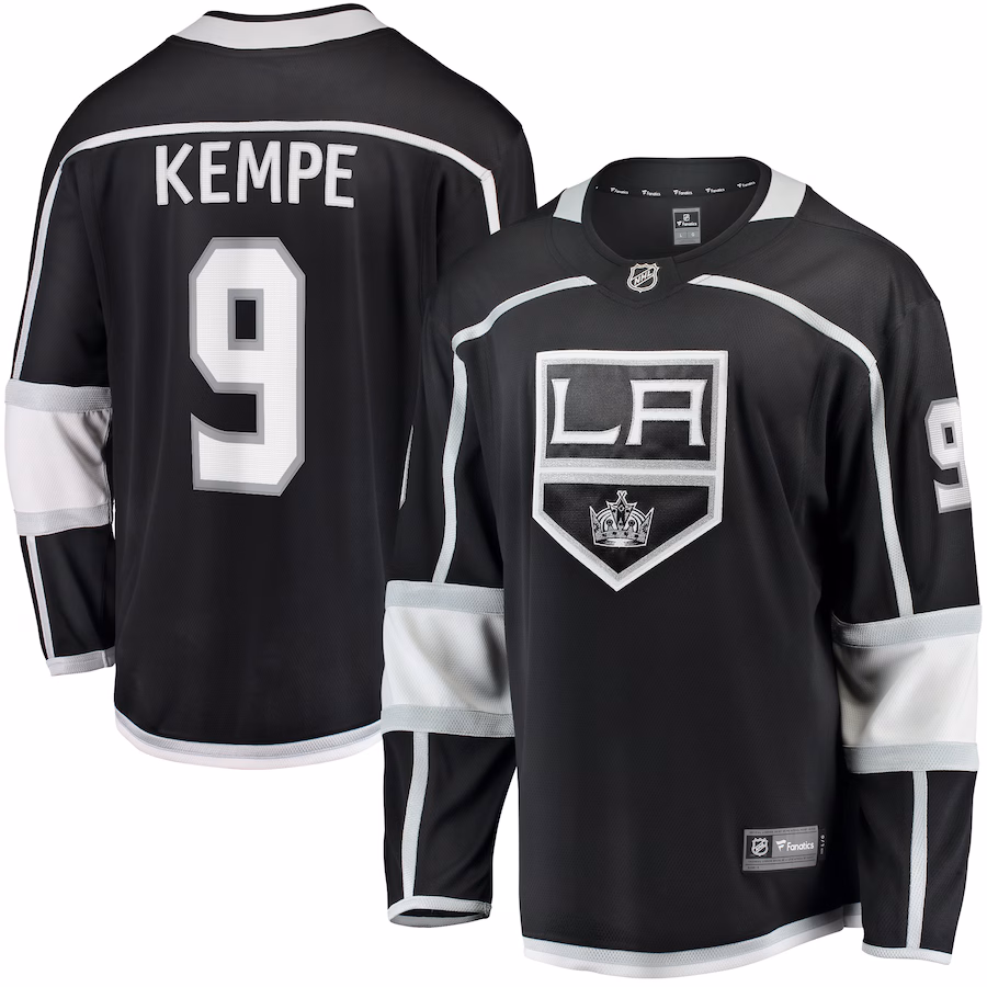 Men's Los Angeles Kings Adrian Kempe Fanatics Black Home Premier Breakaway Player Jersey - Jersey