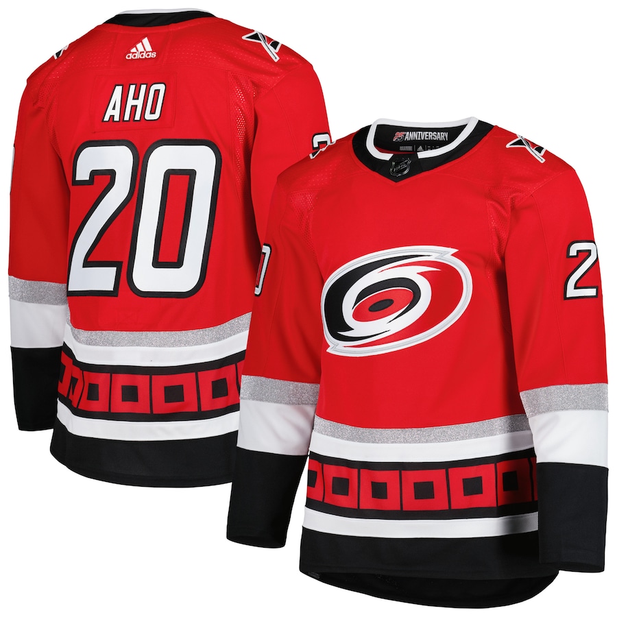 Men's Carolina Hurricanes Sebastian Aho adidas Red Alternate Primegreen Authentic Player Jersey - Jersey