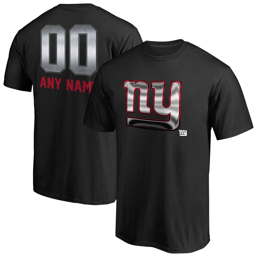Men's New York Giants Black Personalized Midnight Mascot T-Shirt - Jersey