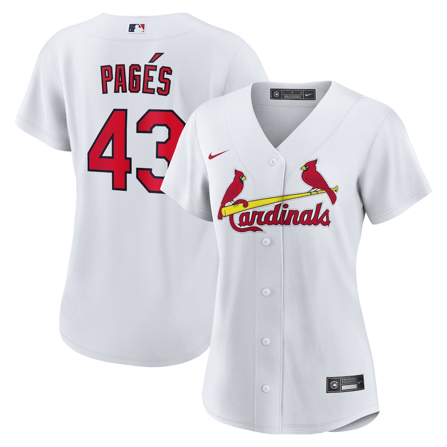 Women's St. Louis Cardinals Pedro Pagés Nike White Home Replica Jersey - Jersey
