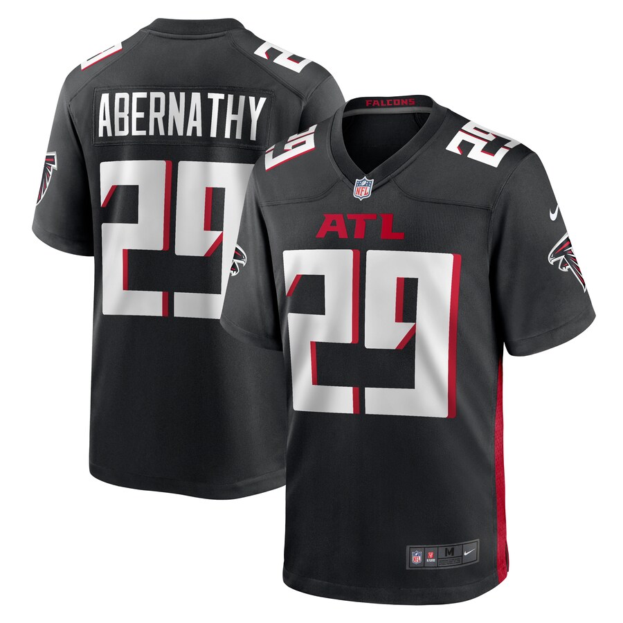Men's Atlanta Falcons Micah Abernathy Nike  Black Team Game Jersey - Jersey