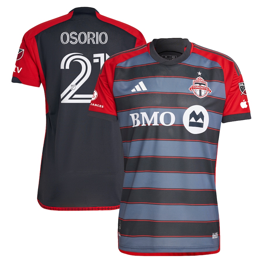 Men's Toronto FC Jonathan Osorio adidas Gray 2023 Club Kit Authentic Player Jersey - Jersey