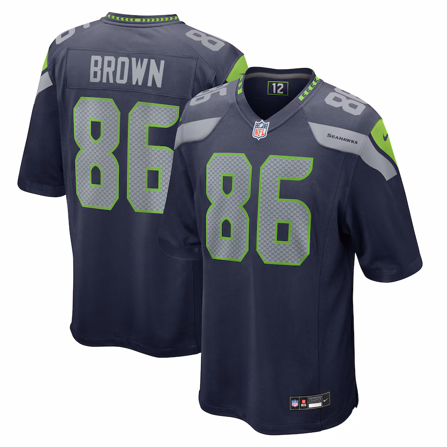 Men's Seattle Seahawks Pharaoh Brown Nike College Navy Game Jersey - Jersey