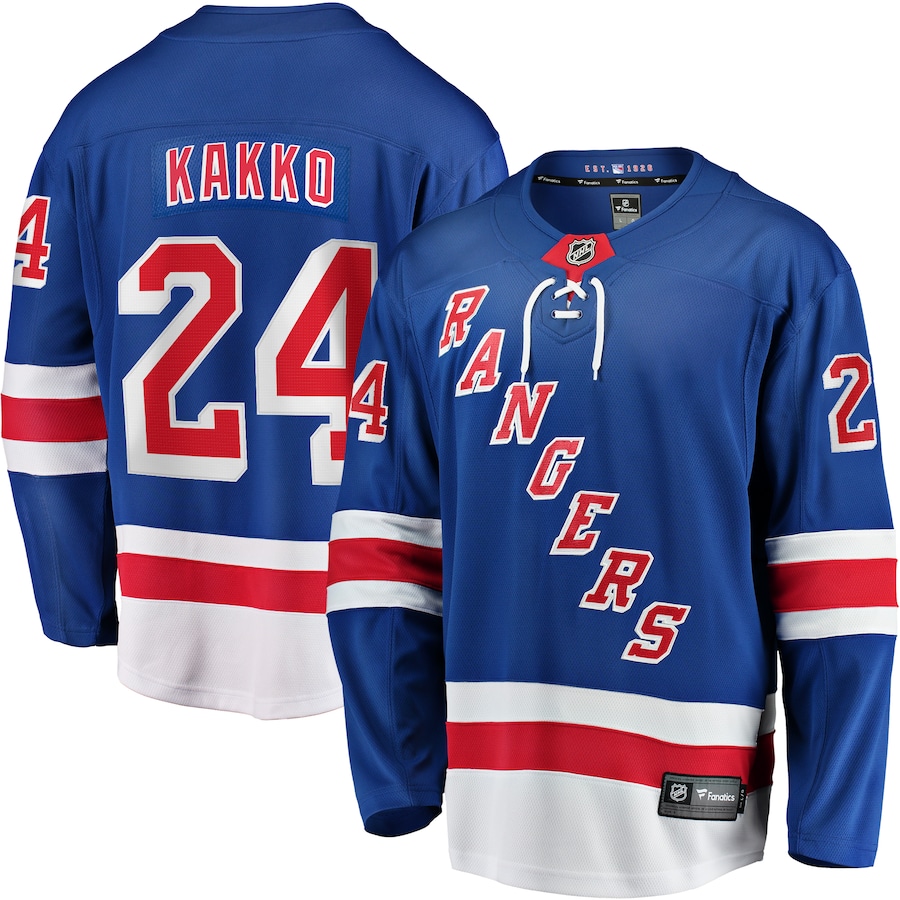 Men's New York Rangers Kaapo Kakko Fanatics Blue Replica Player Jersey - Jersey