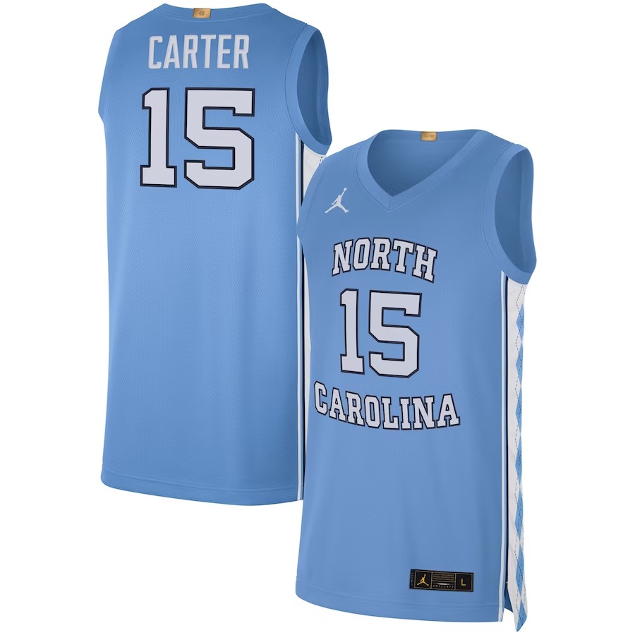 Vince Carter North Carolina Tar Heels Jordan Brand Alumni Limited Basketball Jersey - Carolina Blue - Jersey