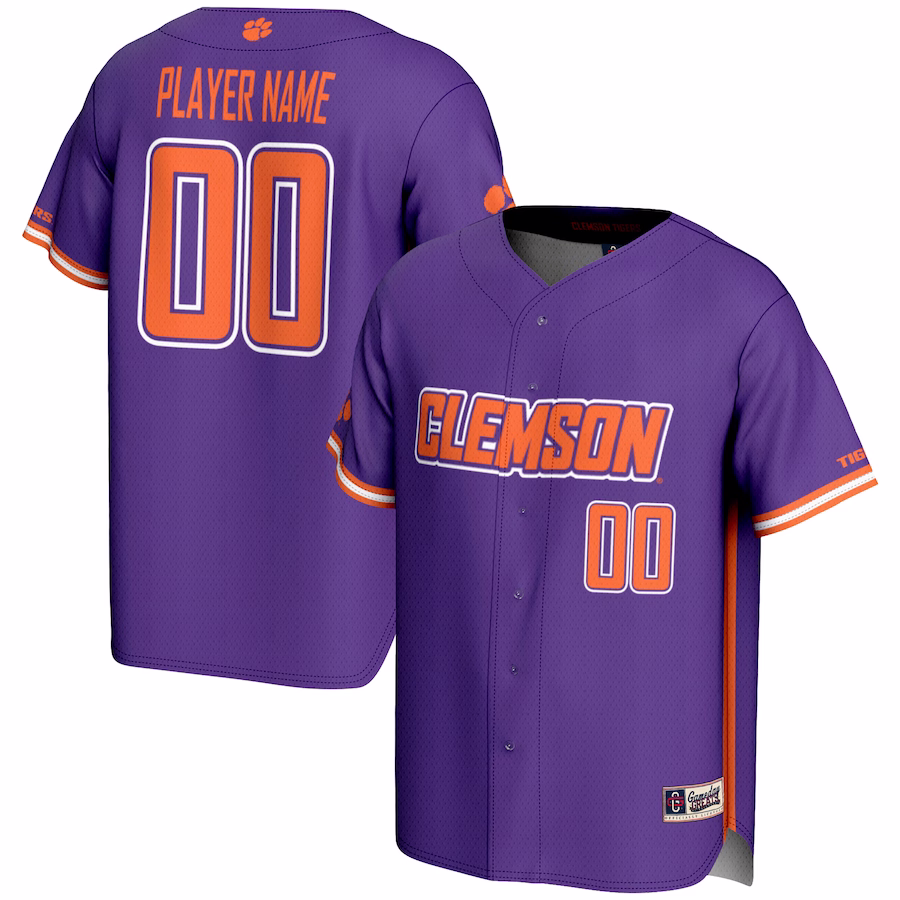 Clemson Tigers GameDay Greats NIL Pick-A-Player Lightweight Baseball Jersey - Purple - Jersey