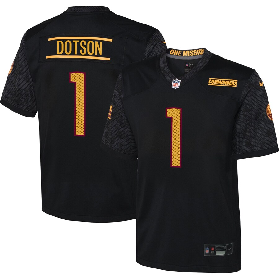 Youth Washington Commanders Jahan Dotson Nike Black Game Jersey - Jersey