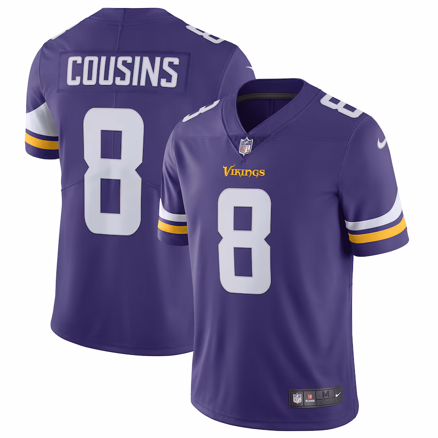 Men's Minnesota Vikings Kirk Cousins Nike Purple Vapor Untouchable Limited Jersey - Jersey