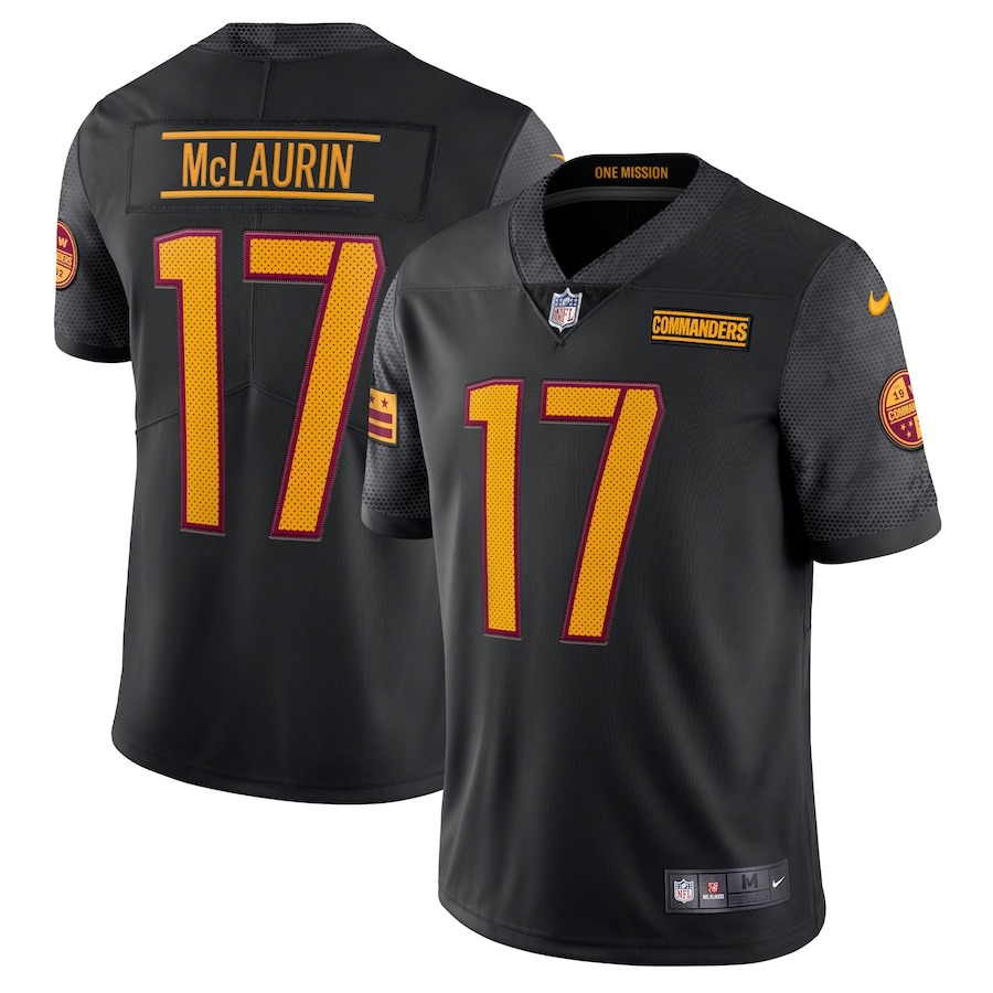 Men's Washington Commanders Terry McLaurin Nike Black Alternate Vapor Limited Jersey - Jersey