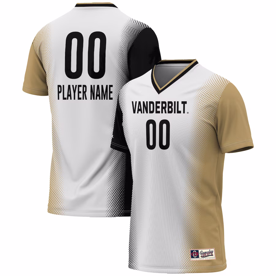 Vanderbilt Commodores GameDay Greats Youth Lightweight NIL Pick-A-Player Women's Soccer Jersey - White - Jersey