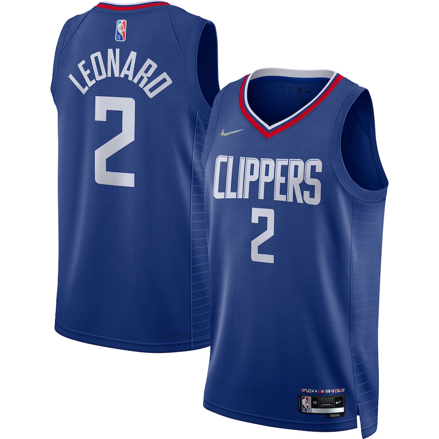 Men's LA Clippers Kawhi Leonard Nike Royal 2021/22 Diamond Swingman Jersey - Icon Edition - Jersey