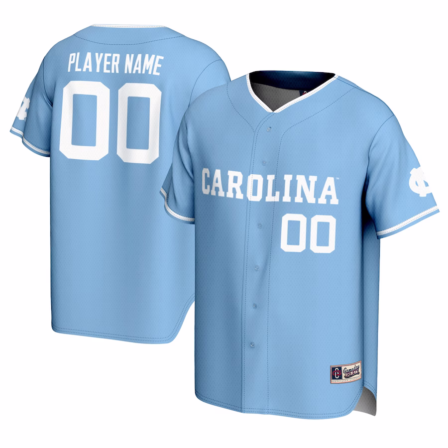 North Carolina Tar Heels GameDay Greats Carolina Blue NIL Pick-A-Player Lightweight Baseball Jersey - Light Blue - Jersey