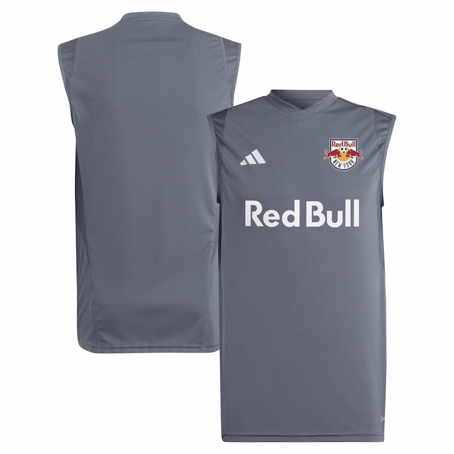 Men's New York Red Bulls adidas Gray 2024 Sleeveless Training Jersey - Jersey