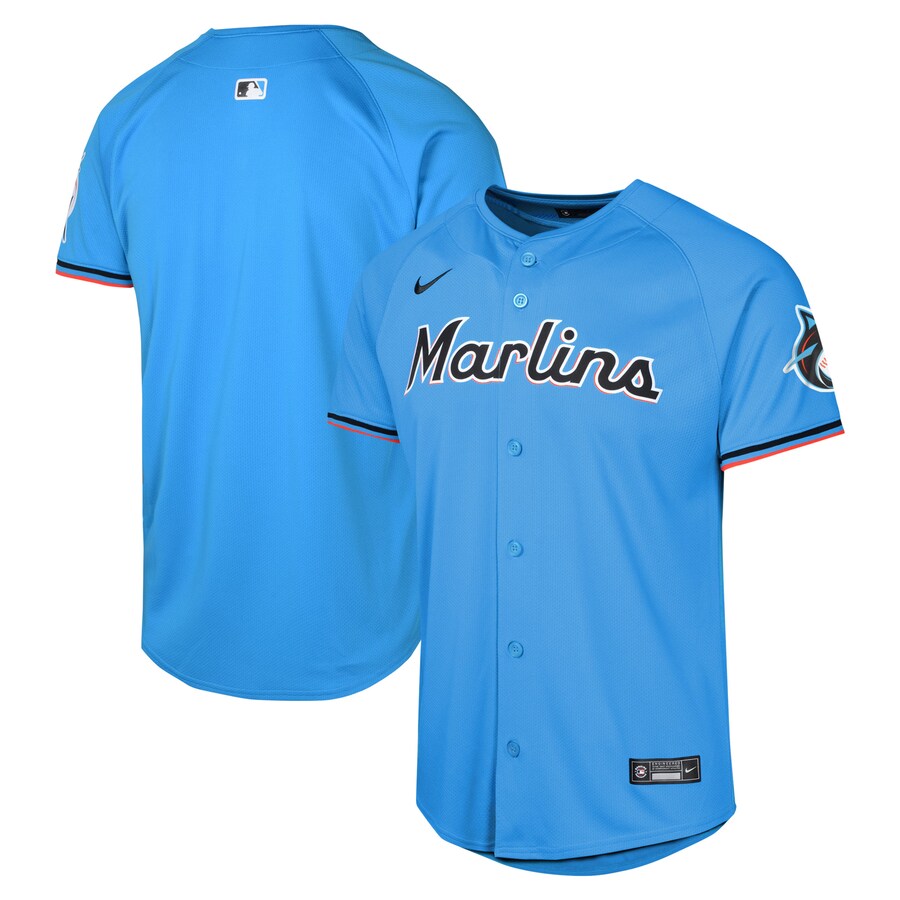 Youth Miami Marlins Nike Blue Alternate Limited Jersey - Jersey
