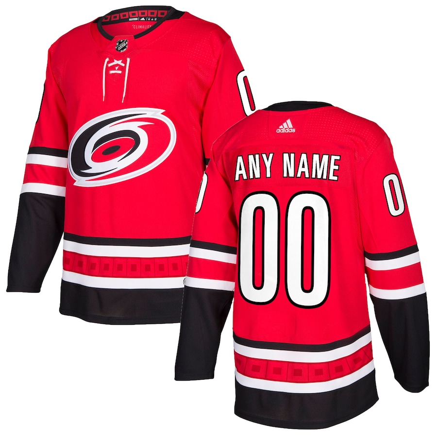 Men's Carolina Hurricanes adidas Red Authentic Custom Jersey - Jersey