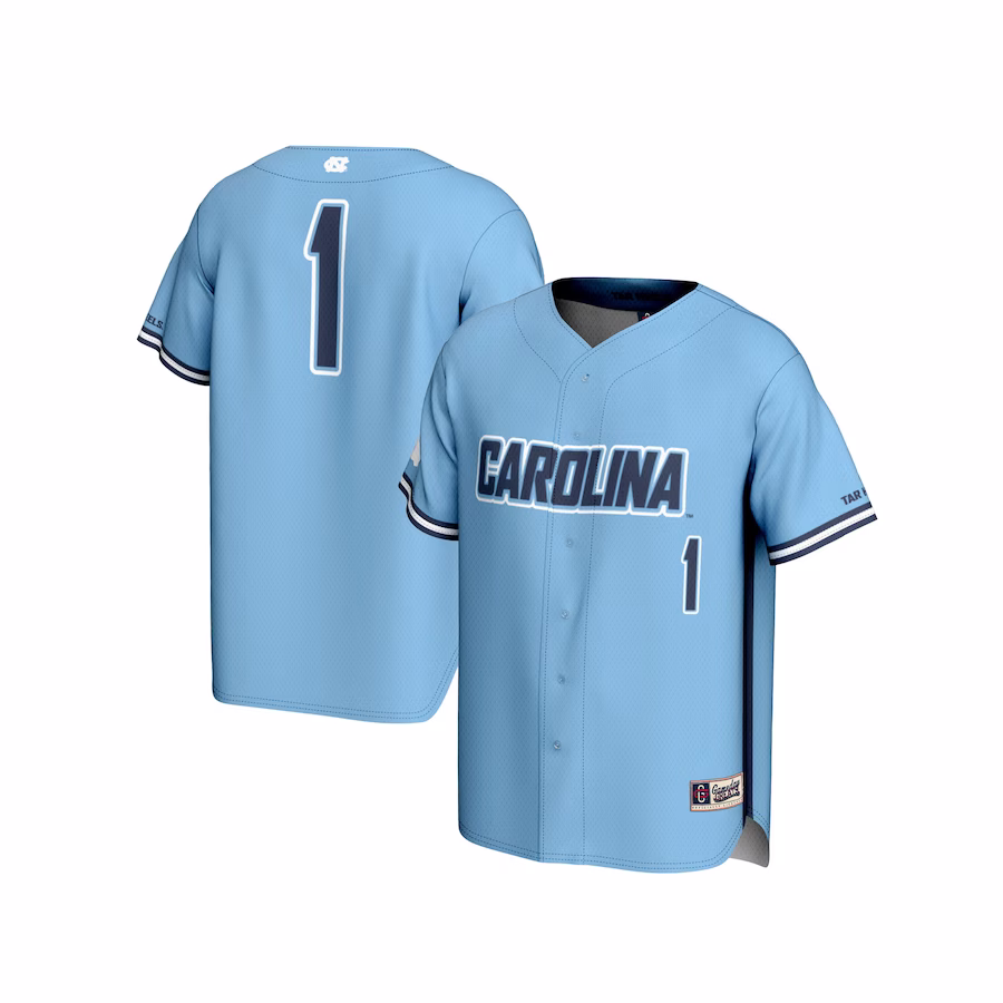 #1 North Carolina Tar Heels GameDay Greats Youth Lightweight Baseball Fashion Jersey - Carolina Blue - Jersey