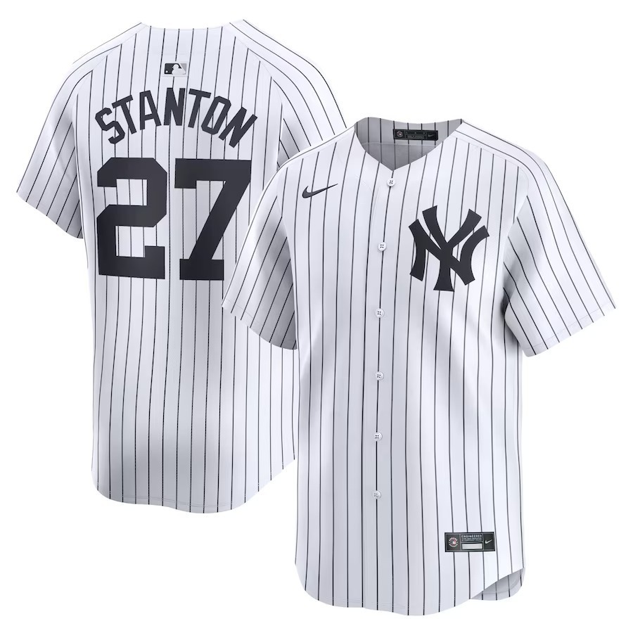 Men's New York Yankees Giancarlo Stanton Nike White Home Limited Player Jersey - Jersey