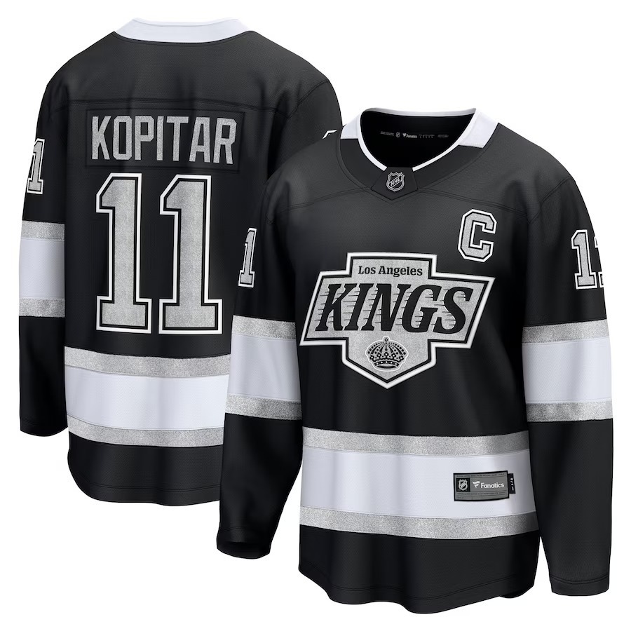 Men's Los Angeles Kings Anze Kopitar Fanatics Black Home Premier Breakaway Player Jersey - Jersey