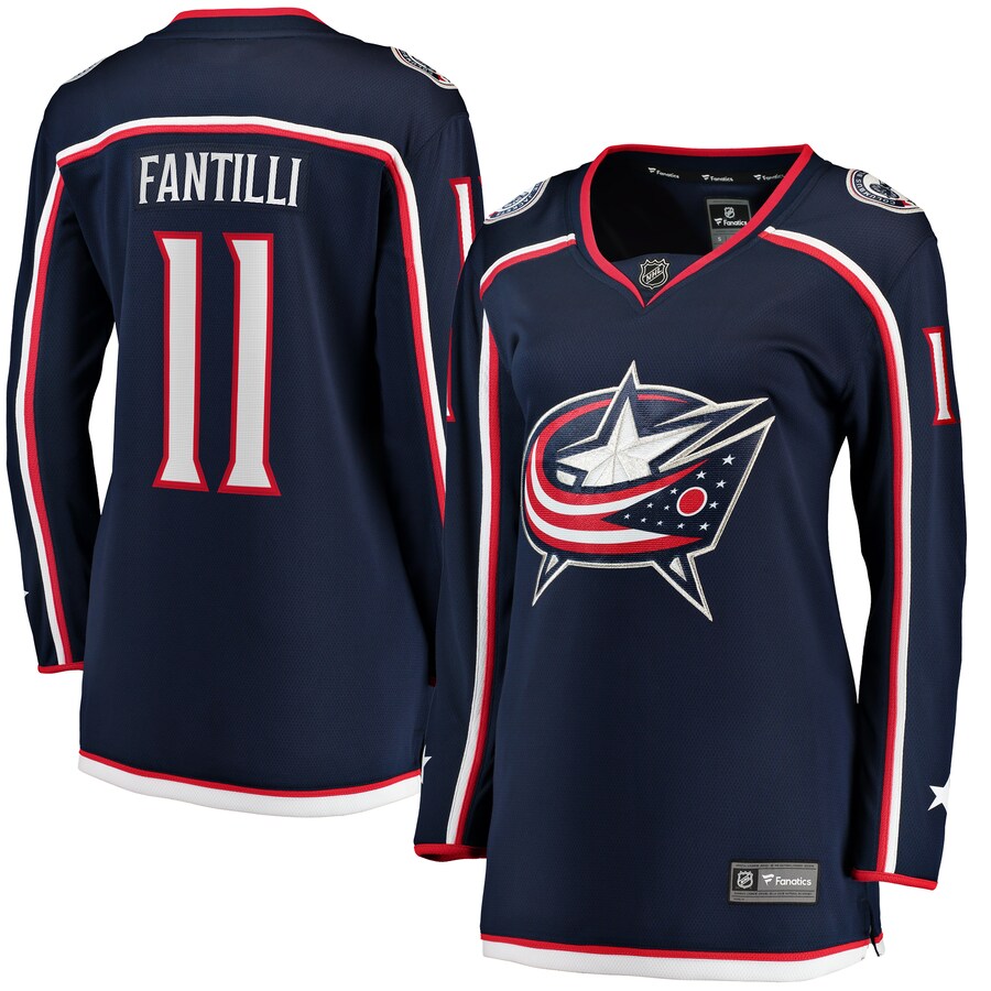 Women's Columbus Blue Jackets Adam Fantilli Fanatics Branded Navy Home Breakaway Player Jersey - Jersey