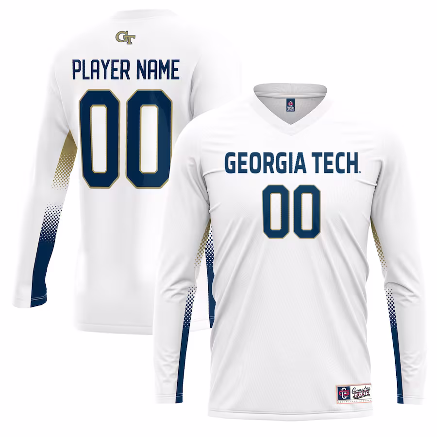 Georgia Tech Yellow Jackets GameDay Greats Unisex NIL Lightweight Volleyball Jersey - White - Jersey