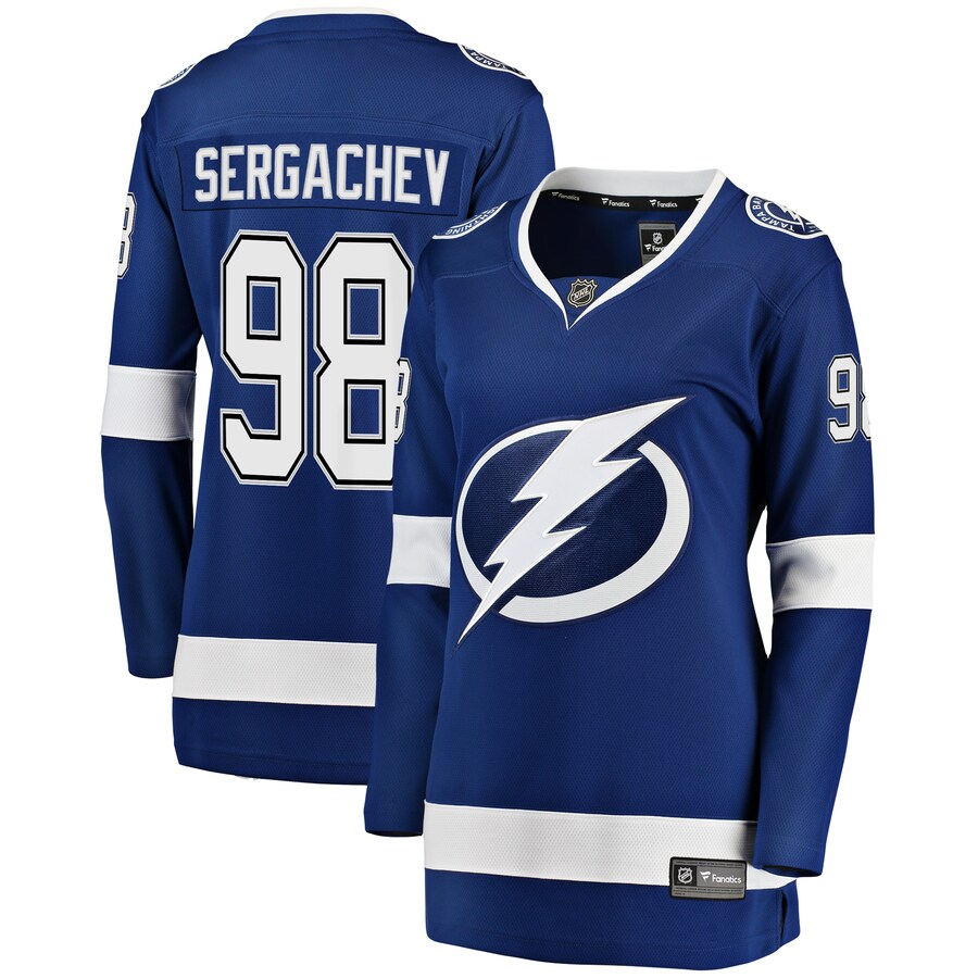 Women's Tampa Bay Lightning Mikhail Sergachev Fanatics Branded Blue Breakaway Player Jersey - Jersey