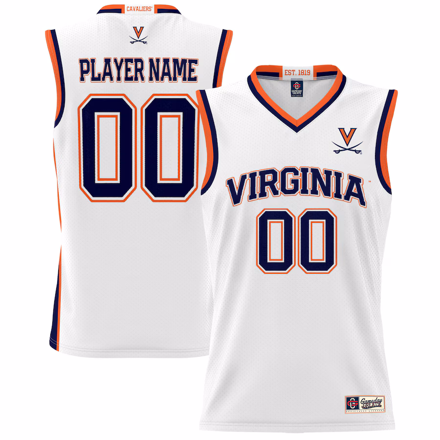 Virginia Cavaliers GameDay Greats Youth NIL Pick-A-Player Lightweight Basketball Jersey - White - Jersey