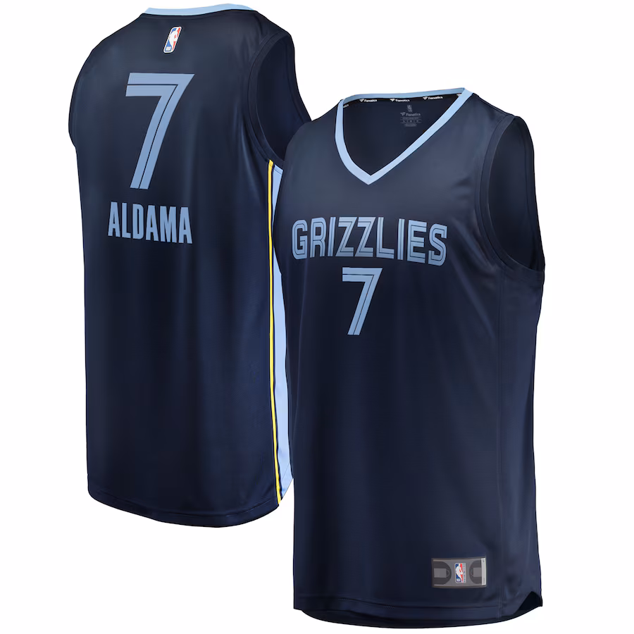 Men's Memphis Grizzlies Santi Aldama Fanatics Navy Fast Break Replica Jersey - Icon Edition - Jersey