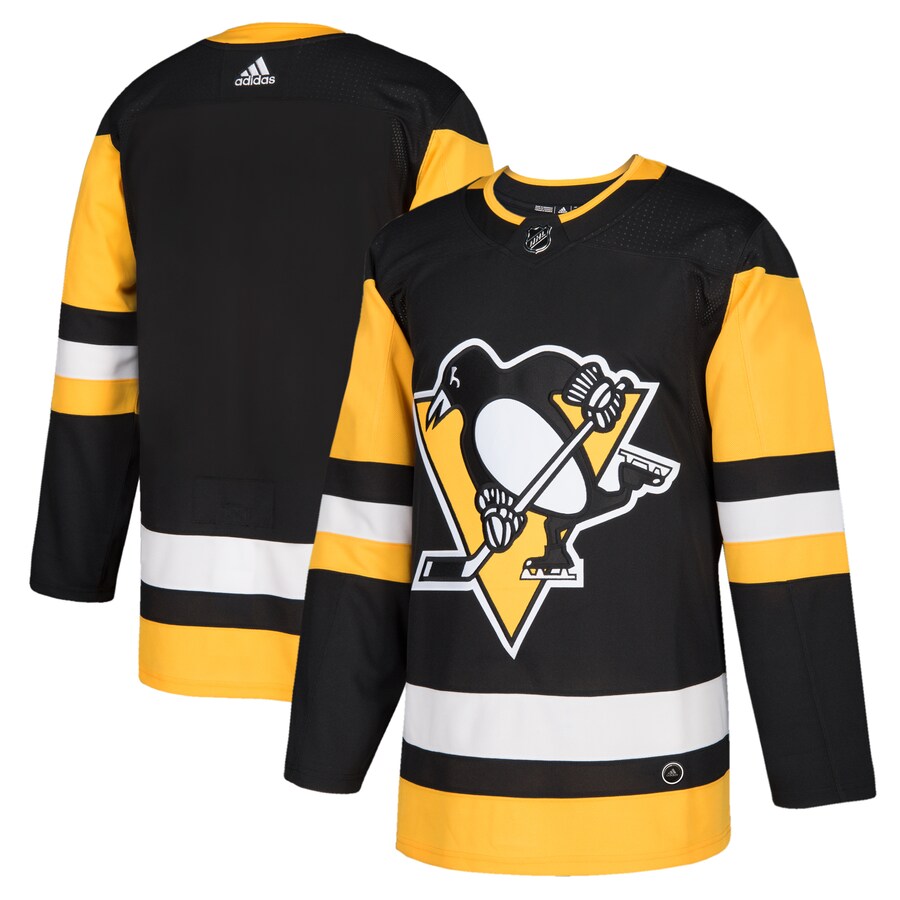 Men's Pittsburgh Penguins adidas Black Home Authentic Blank Jersey - Jersey