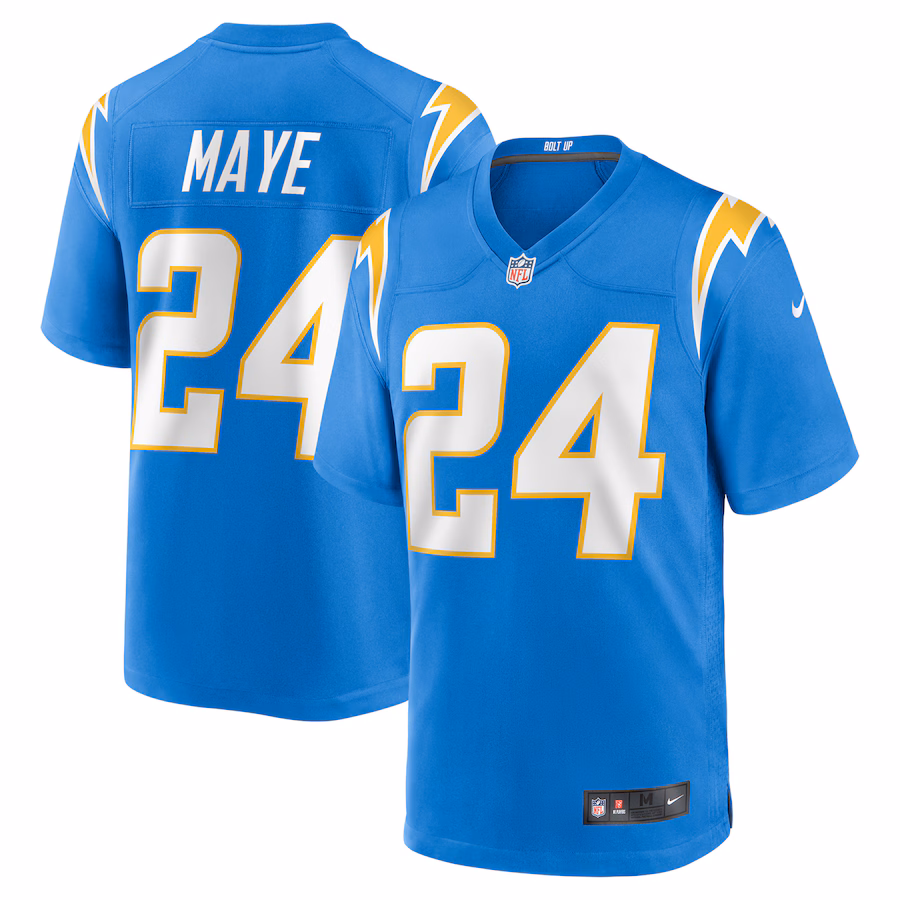 Men's Los Angeles Chargers Marcus Maye Nike Powder Blue Team Game Jersey - Jersey