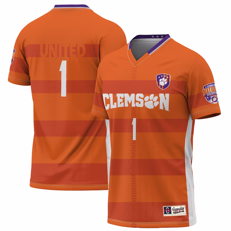 #1 Clemson Tigers GameDay Greats Unisex 2023 NCAA Men's Soccer National Champions Four-Star Lightweight Fashion Jersey - Orange - Jersey