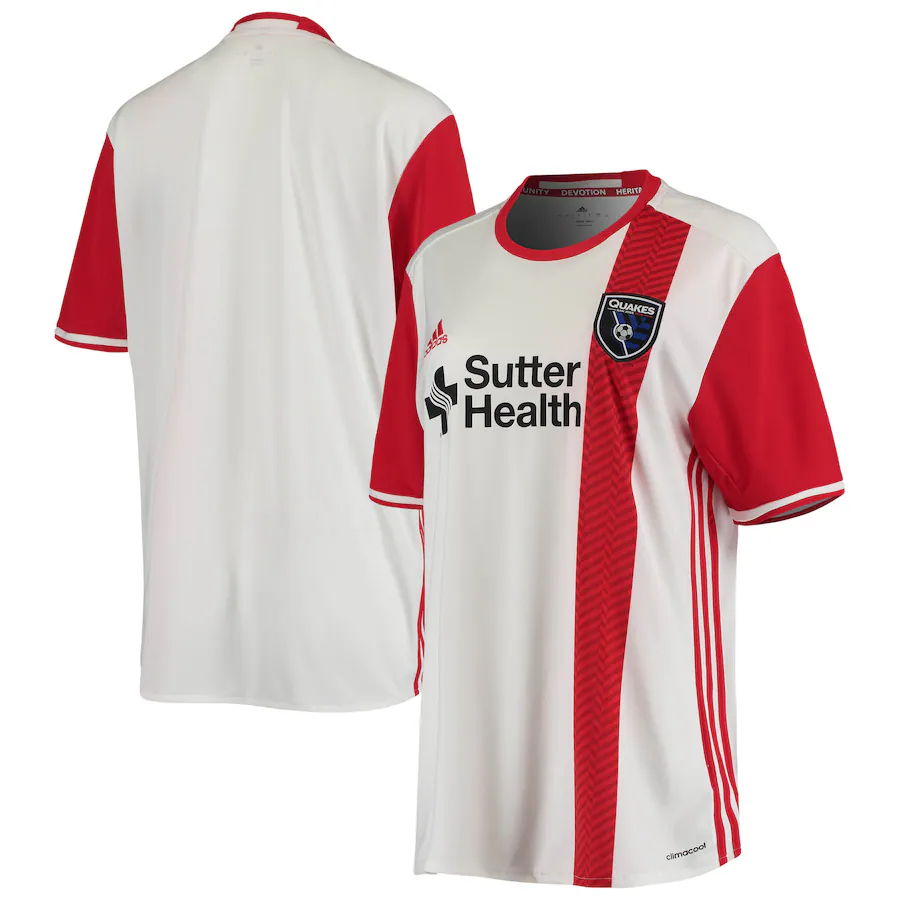 Women's San Jose Earthquakes adidas White 2016 Replica Away Jersey - Jersey