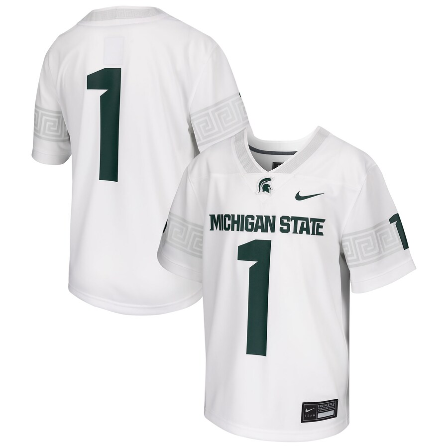 Youth Nike # White Michigan State Spartans Football Game Jersey - Jersey