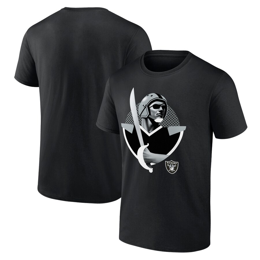 Men's Las Vegas Raiders  Black 2024 NFL Draft Illustrated T-Shirt - Jersey