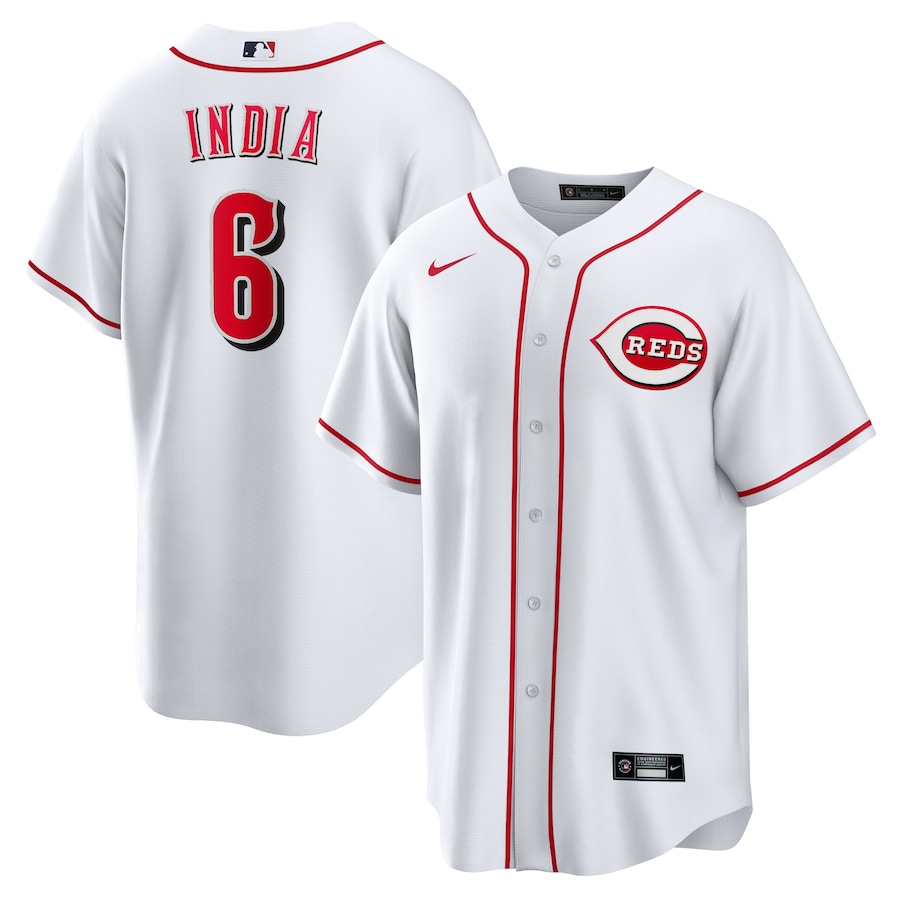 Men's Cincinnati Reds Jonathan India Nike White Replica Player Jersey - Jersey